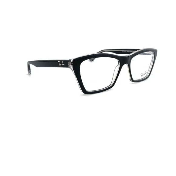 New Ray-Ban Frames Black Clear Acetate RB5316 2034 53 16 140 Unisex Eyeglasses - Picture 7 of 9